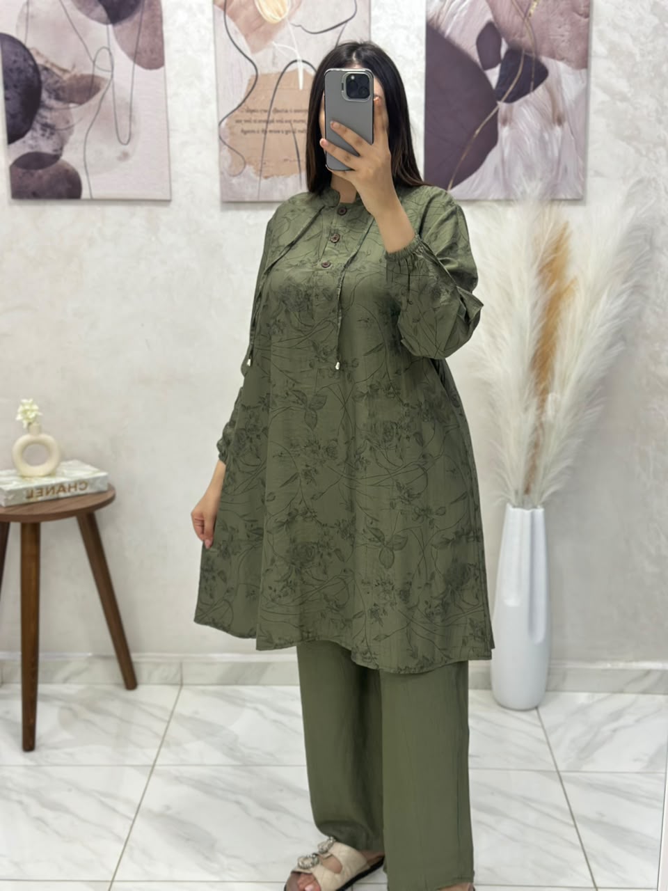 ✨ أنسامبل راقي (2 بياس) مستور ومريح.. لكل امرأة أنيقة! 🌹