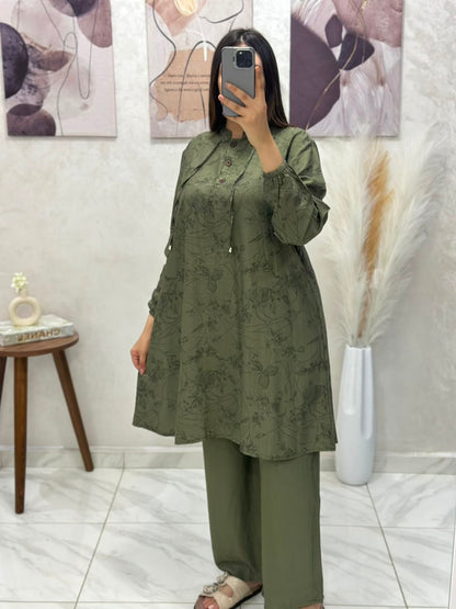 ✨ أنسامبل راقي (2 بياس) مستور ومريح.. لكل امرأة أنيقة! 🌹