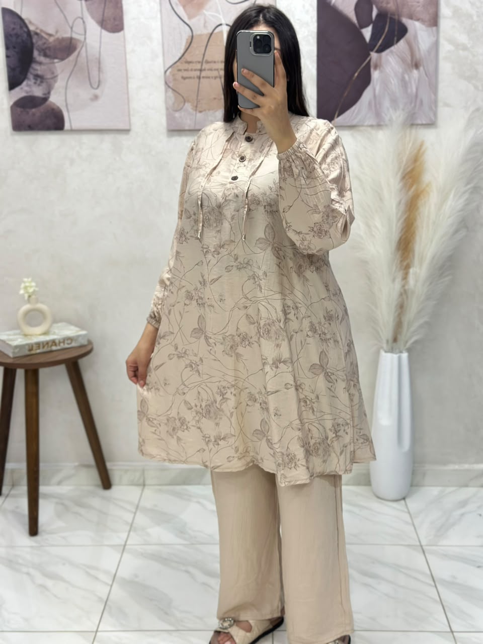 ✨ أنسامبل راقي (2 بياس) مستور ومريح.. لكل امرأة أنيقة! 🌹